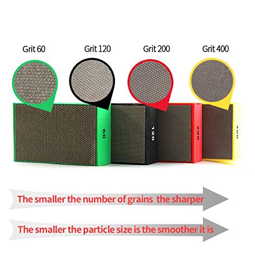 Diamond Hand Polishing Pads 3-Pcs Set for Granite Marble Concrete Glass Sanding Block