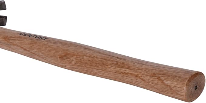 Century Drill & Tool 72272 Curved Claw Hammer, 8oz, Drop-Forged Steel Head, Hickory Wood Handle, Durable & Balanced for Carpentry, DIY & Home Repair