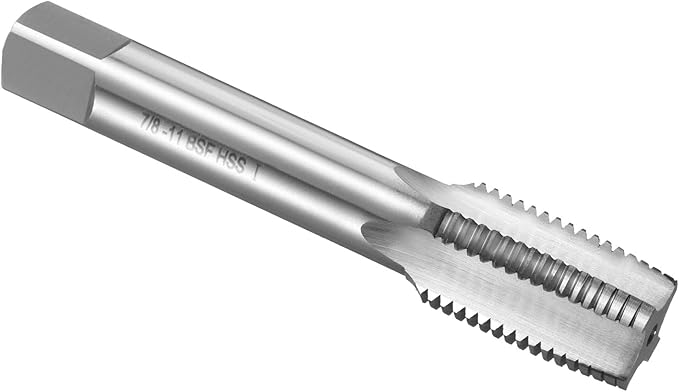 uxcell Hand Taper Tap 7/8"-11 BSF Thread Taper Style Taps Straight Flute Screw Tapping Threading Tool High Speed Steel HSS6542