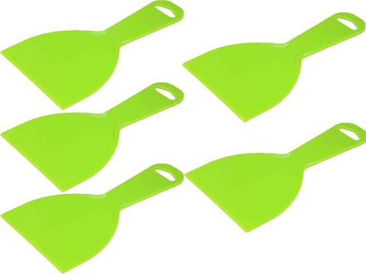 5Pcs Putty Scraper 4" Plastic Flexible Putty Knives,Disposable Spreader Flexible Plastic Paint Scraper Tool for Spackling, Taping Drywall Wall Painting (4")