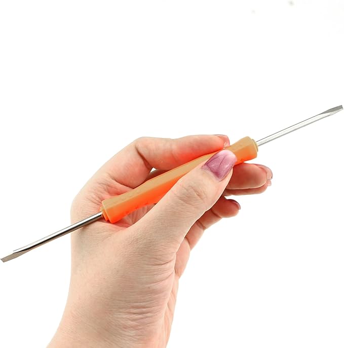 Maxmoral 6PCS 180mm Orange Stainless Steel Double Sided Welding Aid Repair Tool Circuit Board Repair Tweezers for Electronic Maintenance