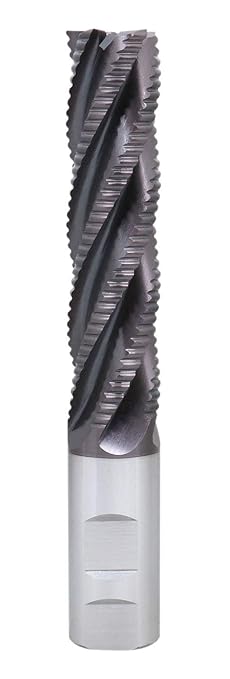 Accusize Industrial Tools Standard Tooth M42 8% Cobalt Tialn Roughing End Mill, 1'' by 1'' by 4'' Flt Length, 1102-0114