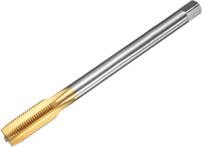 uxcell Metric Thread Tap M12 x 1.25 H2 130mm Straight Flute Screw Thread Milling Machine Taps Threading Tapping Repair Tool