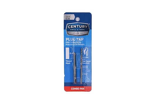 Century Drill & Tool 97505, 3.0X0.60 TAP & 3/32 Drill