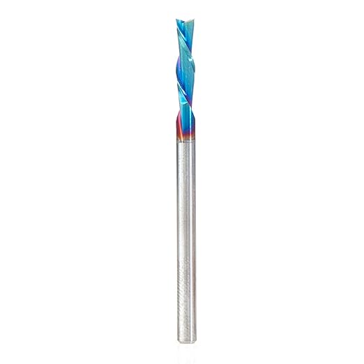 Amana Tool Solid Carbide Spektra Extreme Tool Life Spiral Plunge Router Bit Down-Cut, 46227-K, 1/8 Dia x 1/2 CH x 1/8 Shank 2 Inch L