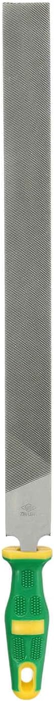 HARFINGTON Flat Medium Cut File 16" Double Cut Teeth High Carbon Steel Hand Rasp File with Plastic Handle for Metal Wood Deburring Removing