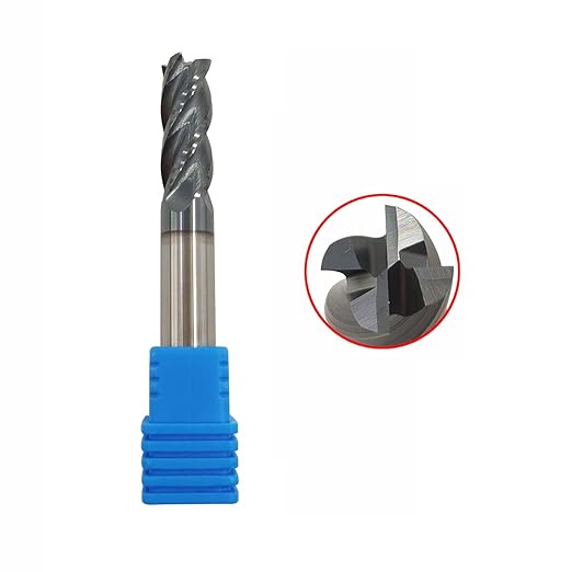 5PCS 5/16" Carbide Square End Mill Bits Set, Milling Bits Cutter 5/16 Carbide End Mills for Alloy Steels/Hardened Steels, HRC 45 Deg Single End 4 Flute AlTiN Coating
