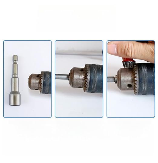 2PCS 10mm Nut Driver, 1/4" Magnetic Impact Driver Bit Set,1/4" Hex Shank Quick-Change Power Nut Driver for Electric Drill