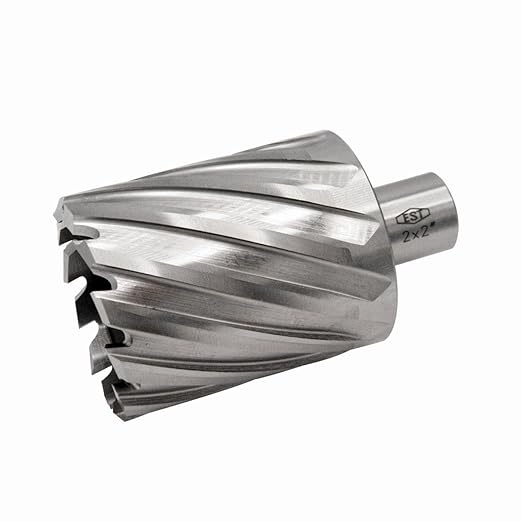 HSS M2AL Annular Cutter 2" DOC with 3/4" Weldon Shank for Magnetic Drill Press by EST (D2 X 2")