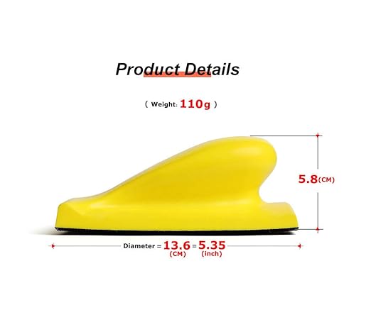 5" Hand Sanding Block 2- Pcs for Hook and Loop Discs