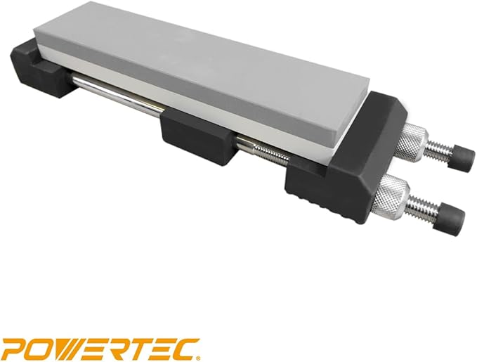 POWERTEC Sharpening Stone Holder ??Adjustable Whetstone Stone Holder 5.5" to 9", Non-Slip Rubber Base for Secure Knives Sharpening for Kitchen w/knife Sharpener, Wet, Diamond Stone(71013)