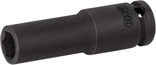 Jetech 3/8-Inch Drive 10mm Deep Impact Socket with 6-Point Design, Heat-Treated Chrome Molybdenum Alloy Steel, Metric
