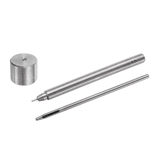 uxcell Eyelet Hole Punch Die Tool, 1.5mm Grommet Setter Hollow Punch for Leather Craft Clothing Handbag Fabric Curtain Setter