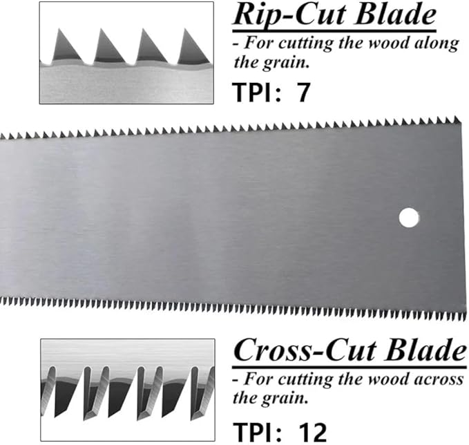 Double Edge Hand Saw Japanese 65MN Pruning Saws Wood Cutter Garden Carpenter Woodworking Tools Fit for Tenon Wood Bamboo Cutting