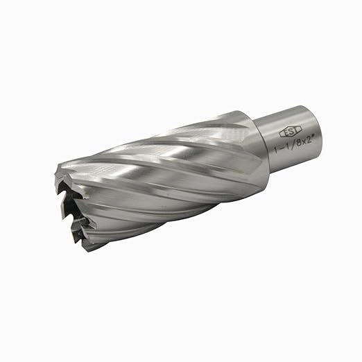 HSS M2AL Annular Cutter 2" DOC with 3/4" Weldon Shank for Magnetic Drill Press by EST (D1-1/8" X 2")