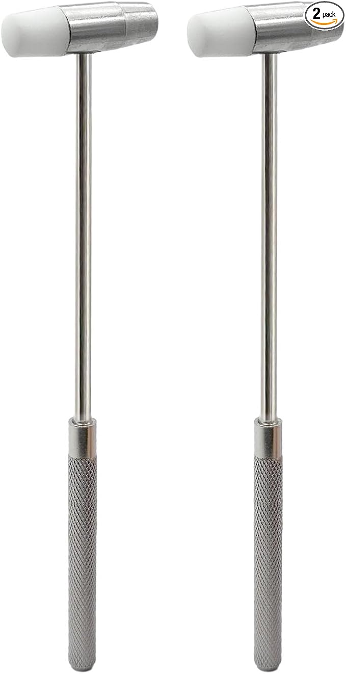 Lightweight Small Hammer, Jewelry Mallet, Craft Hammer for Small Projects, Jewelry, Watch, Tuning, Woodworking, DIY, Leather, Anti Slip Grip, 2 Pcs