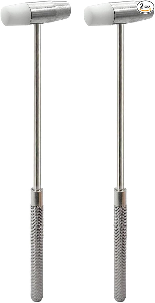 Lightweight Small Hammer, Jewelry Mallet, Craft Hammer for Small Projects, Jewelry, Watch, Tuning, Woodworking, DIY, Leather, Anti Slip Grip, 2 Pcs