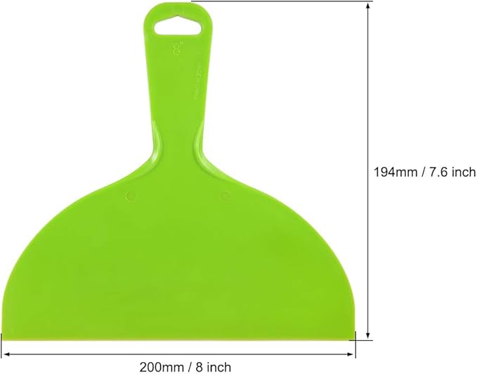 uxcell Putty Scraper 8" Plastic Flexible Putty Knives Disposable Spreader for Taping Drywall Wall Painting Green 3pcs