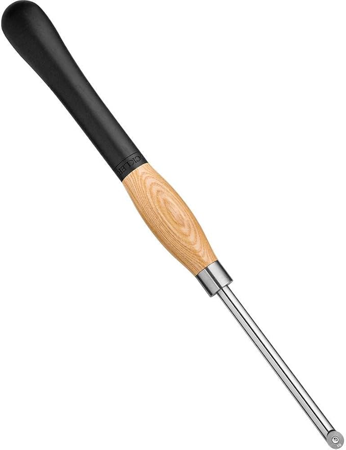 Full-Size Carbide Ergonomic Wood Lathe Round Cutting Tool – Wood Tools w/Rubber Handles – Woodturning Carbide Lathe Tools w/Wrench – Replaceable & Rotatable Woodturning Supplies for Sharp Cuts
