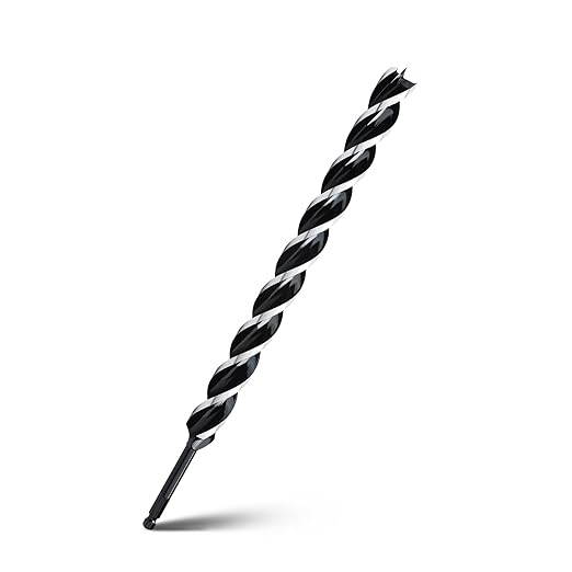 1-1/5'' x 17'' Auger Drill Bit for Wood, Hex Shank Tri Flute Ship Auger Long Drill Bit for Soft and Hard Wood,Tree Stump,Plastic,Drywall and Composite Materials