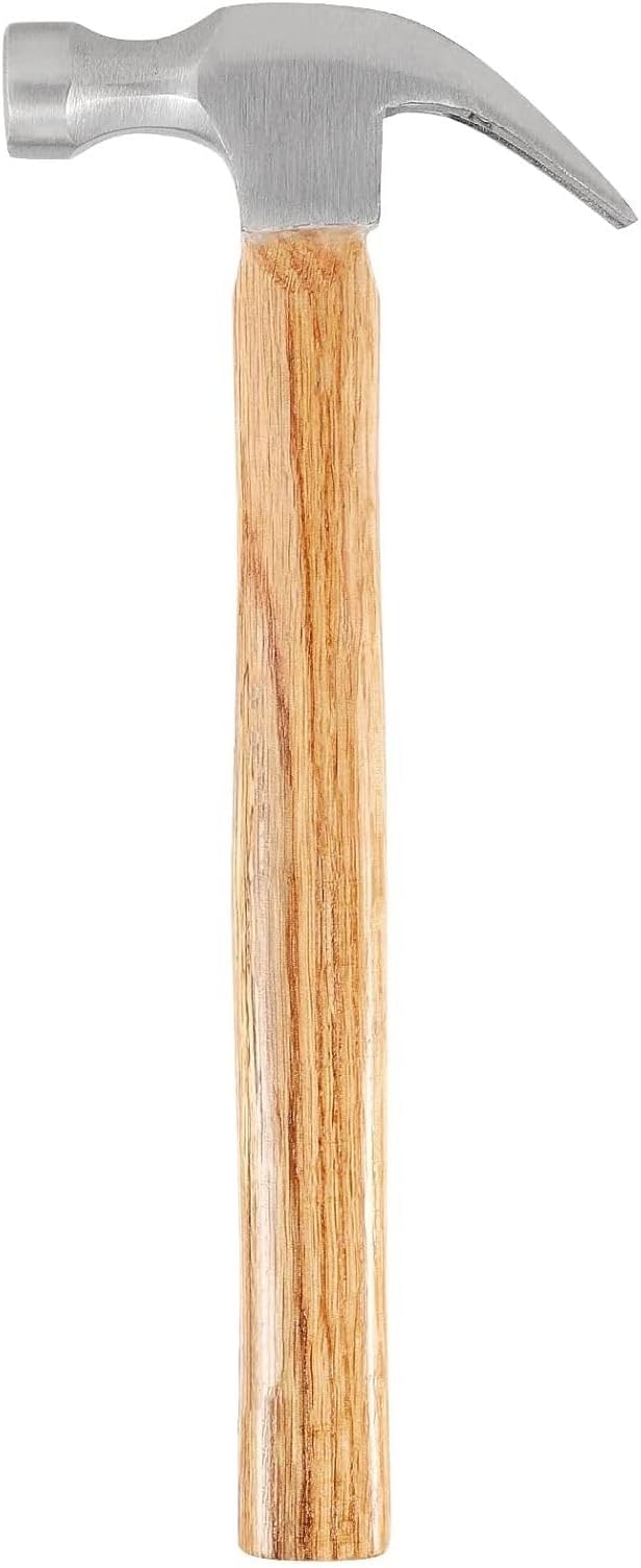 4 PCS 16 OZ Rip Claw Hammer, 12 Inches Long Wood Handle Claw Hammer, Steel Hammer Head and Shock Reduction Handle Framing Hammer for Woodworking, Pulling Nails
