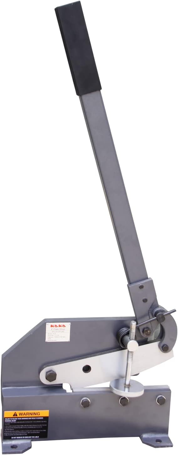 KAKA INDUSTRIAL Manual Metal Shear,6 inch Cutting Capacity for Steel Plate, Round and Flat Bars | Bench-Mount Hand Cutter HS-6