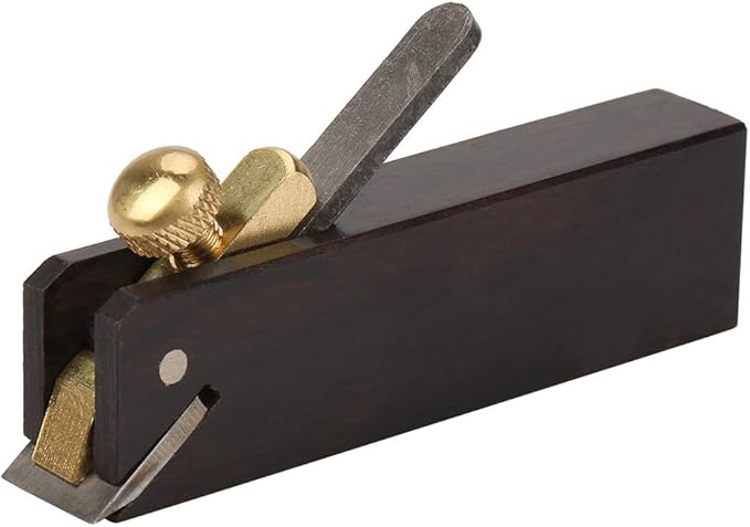 Block Plane, Mini Wood Planer Hand Tool, Ebony Woodworking Bottom Planer with High Speed Steel Blades, Compact Hand Planer for Wood Handmade Lovers, 3.0 x 0.8in, 1Pcs