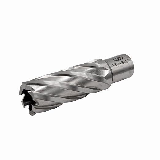 HSS M2AL Annular Cutter 2" DOC with 3/4" Weldon Shank for Magnetic Drill Press by EST (D15/16" X 2")