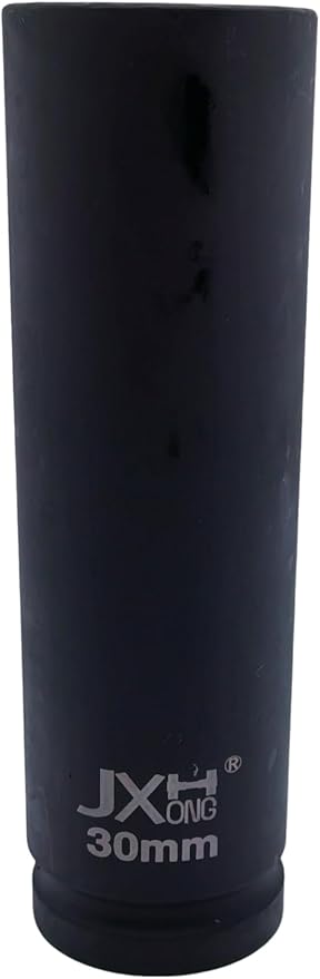 1-Inch Drive Metric Extra Deep Impact Socket, Heavy-Duty,6-Point, 6.3-Inch Long, Heat-Treated Cr-V Steel (30mm)