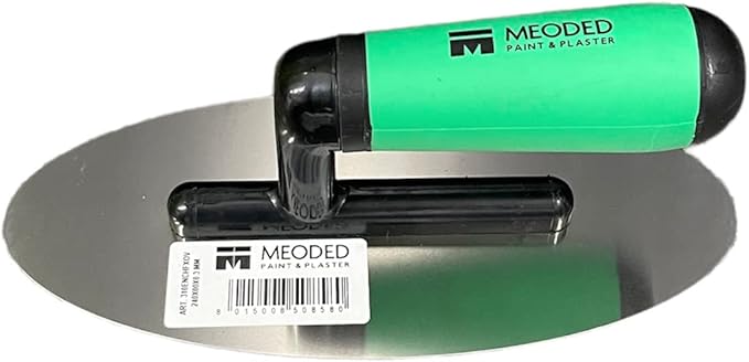 Stainless Steel Plaster Trowel, (9x4inch) Venetian Plaster Trowel, Plaster Tool, Oval Flexible 240x100mm, Meoded Paint & Plaster