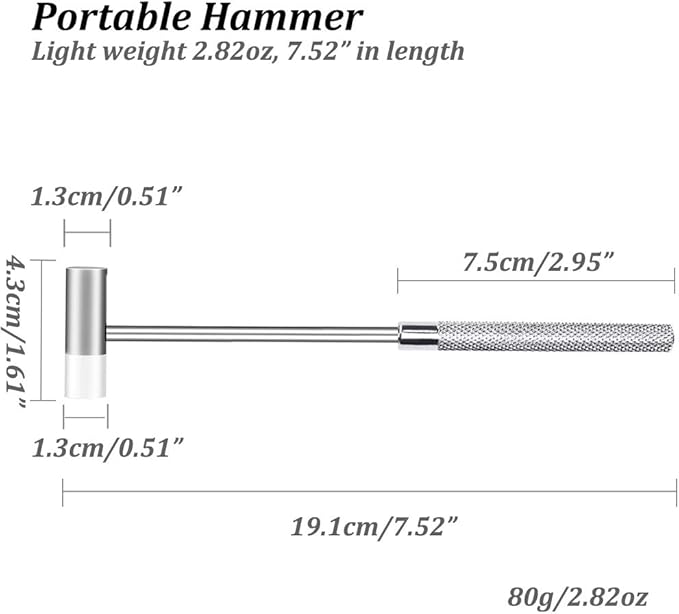 Dual Head Small Hammer, Little Mallet for Home Project, crafts, Mini Hammer for Repairing Watch, Tuning, Woodworking, Handcraft, Leather, Instrument