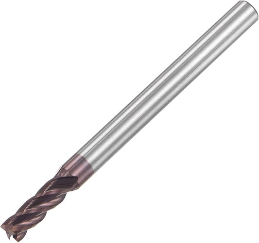 uxcell Square Nose End Mill, 3.5mm Tip Dia Solid Carbide AlTiN Coated CNC Router Bits 4 Flute Spiral Milling Cutter HRC55 with 4mm Shank 50mm (2-inch) Length