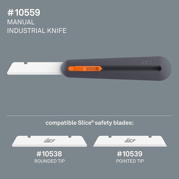 Slice 10559 3" Extra Long Insulation Foam Tool, Designed for Foam Cutting, Finger Friendly Ceramic Blade Adjusts to 4 Positions, Lasts 11x Longer vs Metal, 6 Pack