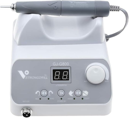 Angled Lab Grinder Tool G800, 50000RPM Brushless Electric Grinder with Grey Handle for Lab/Jewelry/Ceramics/Silicone/Glasswork