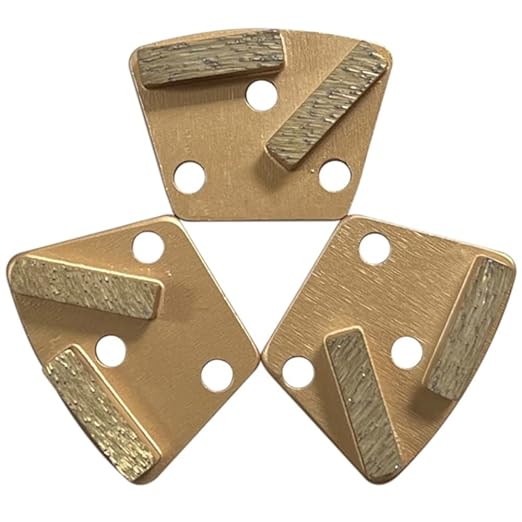 Trapezoidal Diamond Grinding Discs for Warrior, XtremePolishing & ASL Grinders, 30/40 Grit, Extra Soft Bond, Set of 3PCS