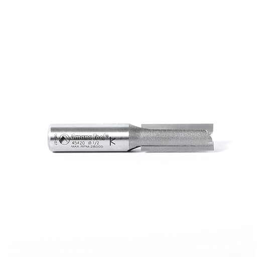 Amana Tool - 45420 Carbide Tipped Straight Plunge 1/2 Dia x 1-1/4 x 1/2" Shank