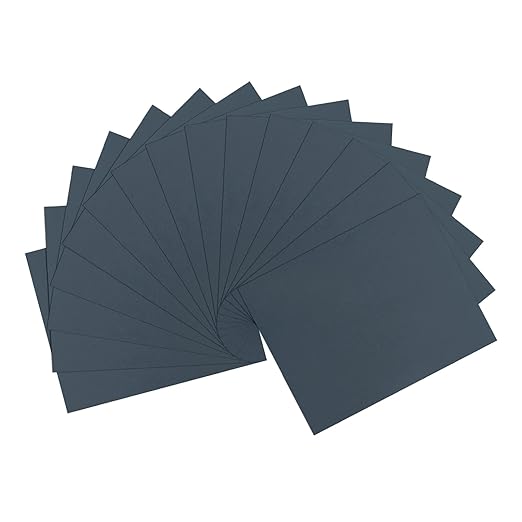 9 x 11 Inch 15pcs Wet Dry Sandpaper, 800 Grit Waterproof Abrasive Sand Paper, Silicon Carbide Sandpaper Sheets for Metal Wood, Auto Polishing