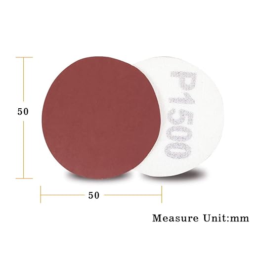 SPEEDWOX 100pcs Sanding Discs 2 inch Sandpaper 1500 Grit Hook and Loop Sanding Discs for Sanders Drill Grinder Rotary Tools Attachment Woodworking Wood Auto, No Hole