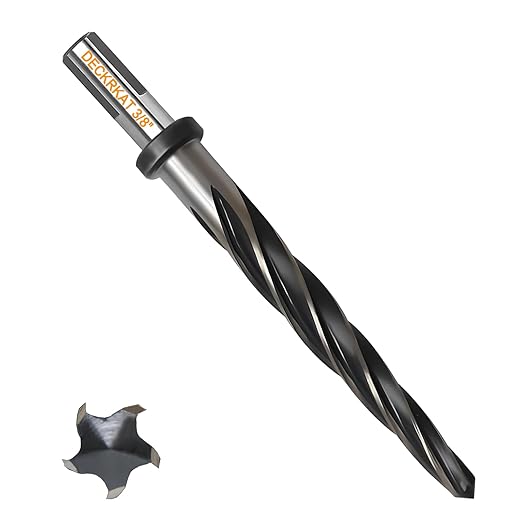 3/8" Reamer Drill Bit for Metal, M2 HSS Taper Reamer for Steel, Alloy, Wood, Plastic to Align, Enlarge Holes ??5-Spiral Flutes,3/8" Non-Slip Shank, 10mm Car Reamer, Bridge Construction Reamer