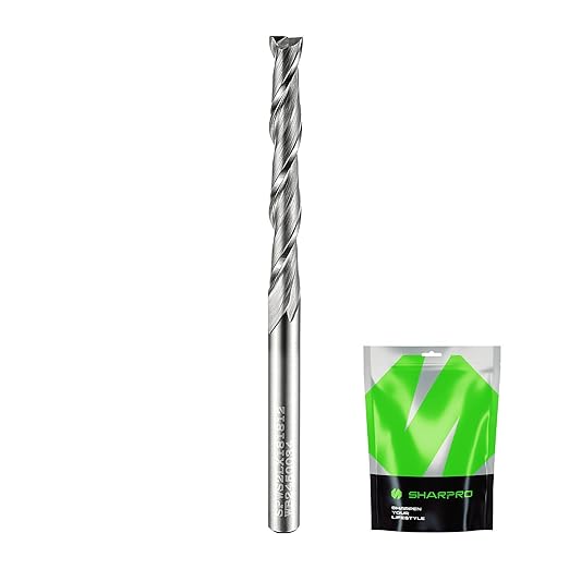 1/8 Upcut CNC Bit, 1/8 Inch Router Bit , Spiral Upcut Router Bits, 1'' CL. 2'' OVL. Carbide Upcut CNC Router Bits, Ideal for Wood Inlay, Plunge Plastic