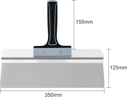 ROLLINGDOG 14 Inch Taping Knife - Drywall Taping Knife,Threaded End Can be Attached to Extension Pole,Stainless Steel Blade,Ideal for Skimming and Smoothing Walls and Ceilings