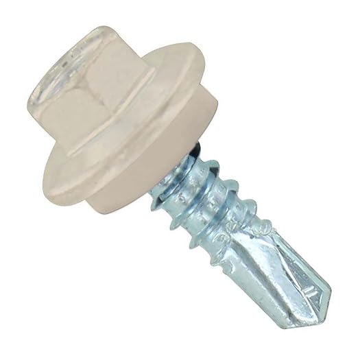 Fasteners Plus ST Fastening #12 x 3/4" Maxx Steelbinder Metal Roofing Screws Metal-to-Metal Light Stone (Pack of 250)