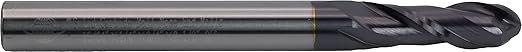 CME 10 pcs Micrograin Carbide End Mills, Ball Nose, TiAlN Coated, 15/64" Mill Diameter, 3/4" Length of Cut, 2 1/2" Overall Length, 2 Flute, Center Cutting