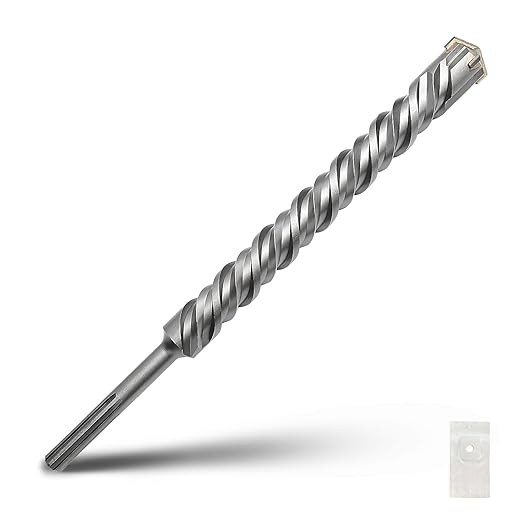 1-3/4 x 23.6 inch SDS Max Rotary Hammer Drill Bit, 45x600mm Carbide Tip Masonry Drill Bit,Concrete Drill Bit for Masonry, Brick, Stone, Concrete (Length :600mm / 23.6 inch, 45mm (1-3/4 in) Diameter)