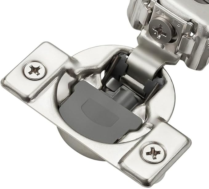 Ravinte 30 Pack 15 Pairs 1 inch Overlay Soft Close Hidden Door Hinge for Kitchen Cabinet Stainless Steel Adjustable Satin Nickel Hardware
