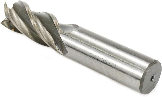 End Mill 3/4" Cutting Dia 3/4" Shank Dia End Mill Drill Bits for Cuttting Metal Stainless Steel Cast Iron