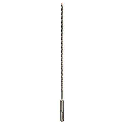 3/16 Inch x 12 Inch SDS Plus Rotary Hammer Drill Bit, Carbide Tipped for Brick, Stone, and Concrete (3/16" x 10" x 12")