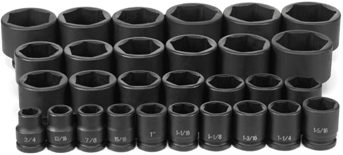 Grey Pneumatic (8029) 3/4" Drive 29-Piece Fractional Master Socket Set 3/4-2-1/2"