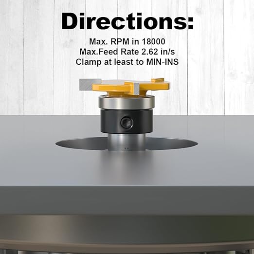 FIVEPEARS Top Bearing Slot Cutter Router Bit 1/2" Shank, 1-1/4" Cutting Dia, 5/32" Cutting Length, High Speed Steel, 1 Flute, V-Groove Cut, Slot and Undercut Bit for Woodworking