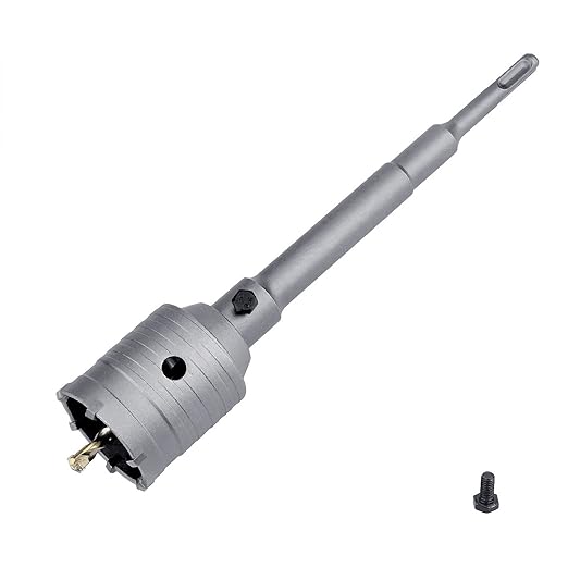 30mm (1-3/16 inch) Concrete Hole Saw with 220mm SDS Plus Connecting Rod, Tungsten Carbide Teeth (7.7mm x 4mm) Cement Hole Saw for Concrete Cement Brick Wall Stone 30mm (1-3/16 inch)